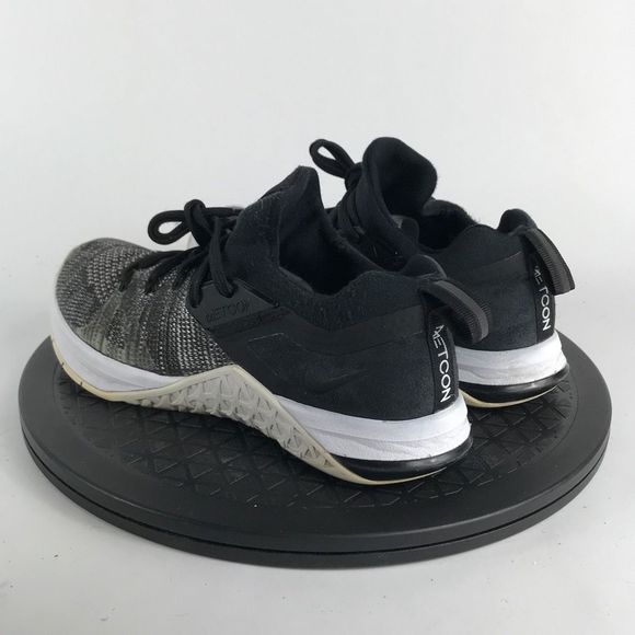 Nike Metcon Flyknit 3 Black/White Training Shoes AR5623-001 Women’s Size 6.5 - Picture 7 of 12